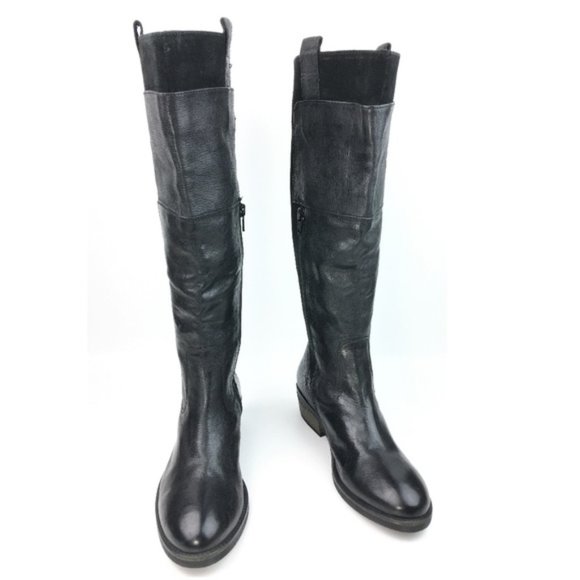 MIA Corey Leather Knee High Pull On Riding Boots - Picture 2 of 11